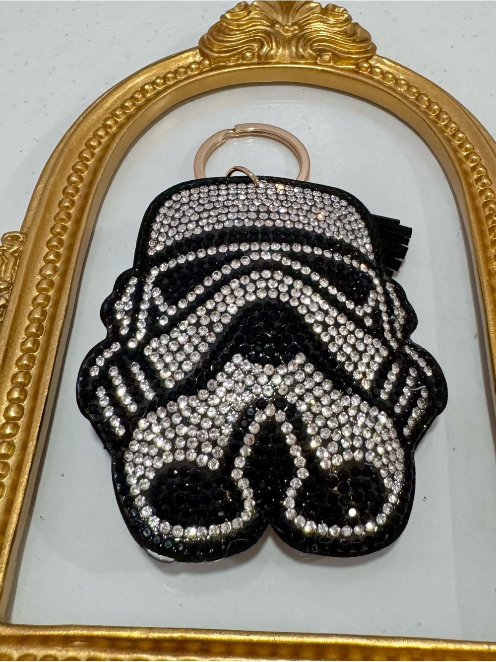New Crystal Stormtrooper Keychain Black & Silver